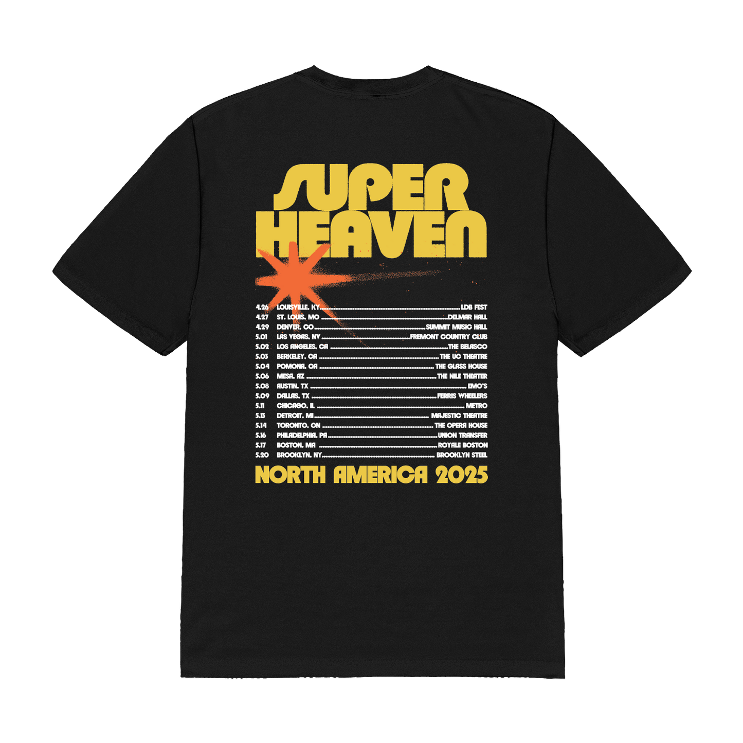 North America 2025 Tour Tee